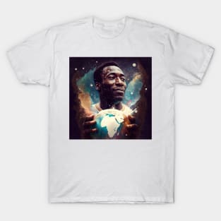 Pele holding the World T-Shirt